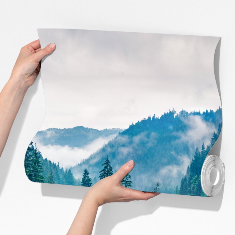 Fototapeta mglisty poranek nad Lacu Rosu – Wallissimo® Fototapeta mglisty poranek nad Lacu Rosu – Wallissimo®