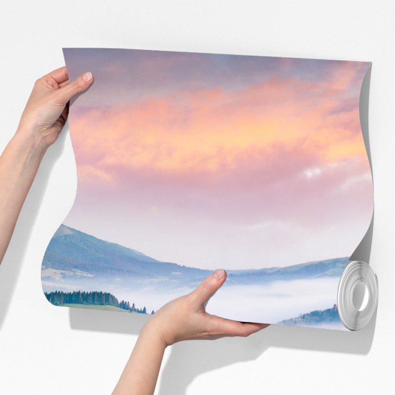 Fototapeta mglisty poranek w Borżawie – Wallissimo® Fototapeta mglisty poranek w Borżawie – Wallissimo®