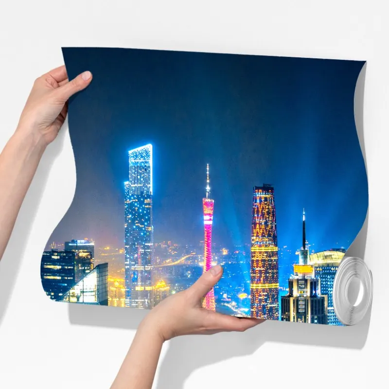 Fototapeta nocna panorama skyline Guangzhou – Wallissimo® Fototapeta nocna panorama skyline Guangzhou – Wallissimo®