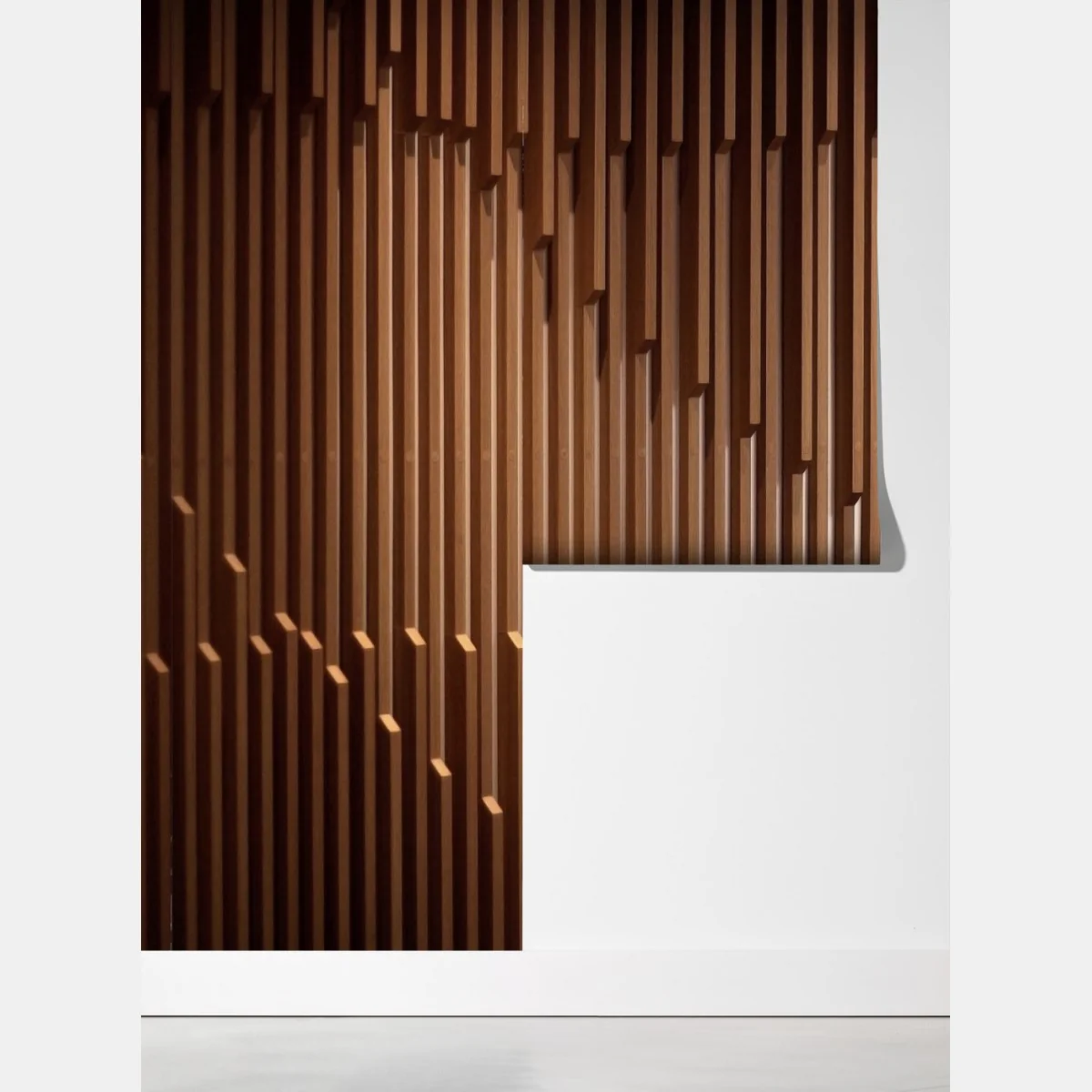 Fototapeta ciepły wzór drewnianych lameli na ścianę – Wallissimo® Fototapeta ciepły wzór drewnianych lameli na ścianę – Wallissimo®