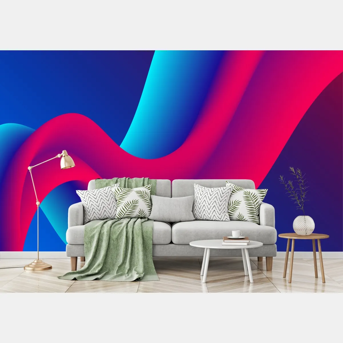 Fototapeta żywe falujące gradienty – Wallissimo® Fototapeta żywe falujące gradienty – Wallissimo®