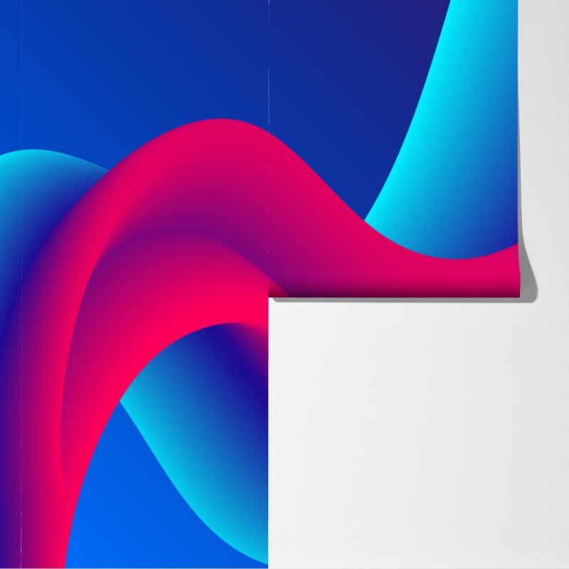 Fototapeta żywe falujące gradienty – Wallissimo® Fototapeta żywe falujące gradienty – Wallissimo®