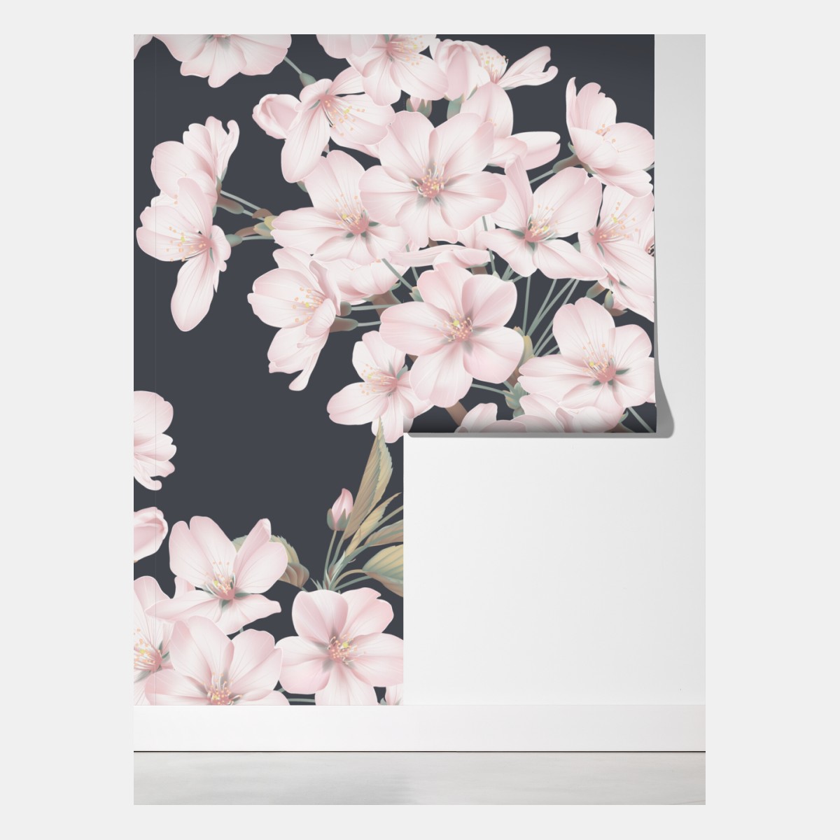 Fototapeta delikatny wzór kwiatów wiśni – Wallissimo® Fototapeta delikatny wzór kwiatów wiśni – Wallissimo®