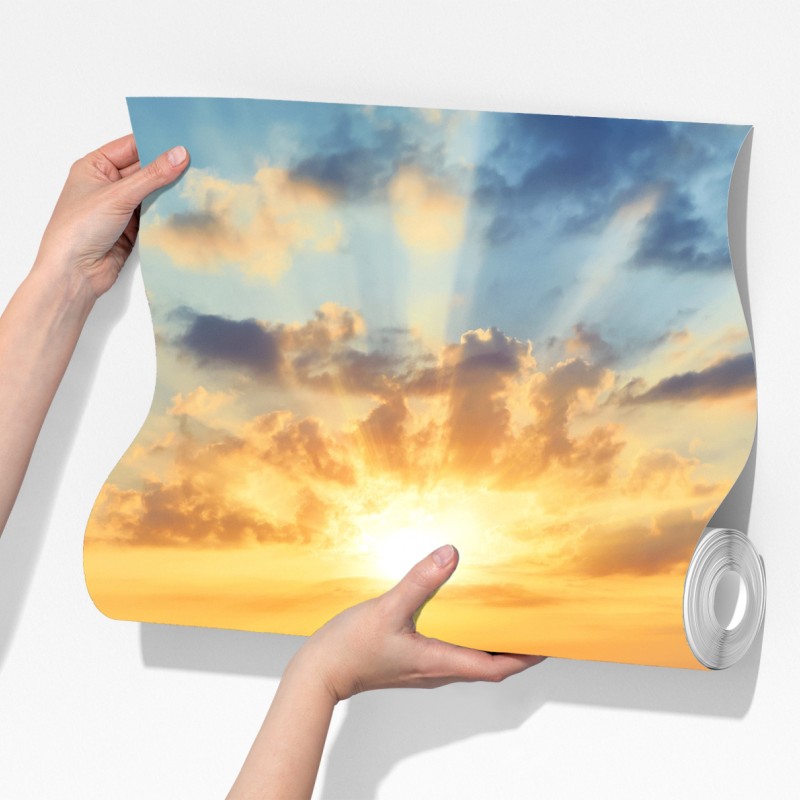 Fototapeta zachód słońca nad skalistym wybrzeżem – Wallissimo® Fototapeta zachód słońca nad skalistym wybrzeżem – Wallissimo®