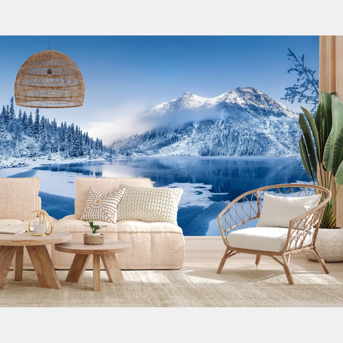 Fototapeta spokojna zimowa panorama Alp – Wallissimo® Fototapeta spokojna zimowa panorama Alp – Wallissimo®