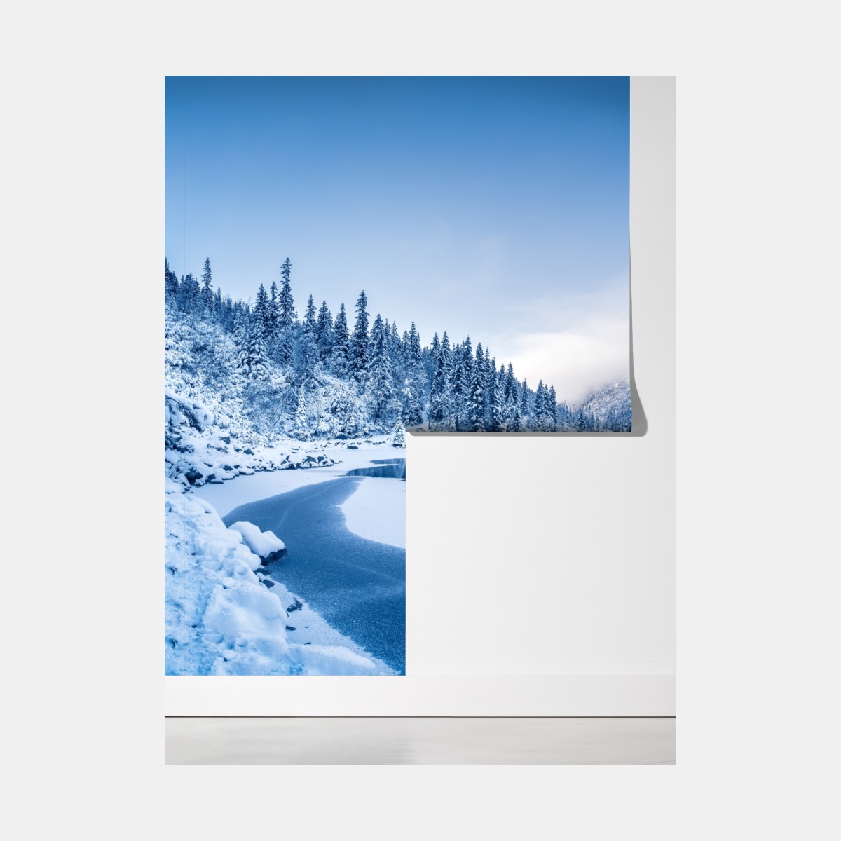 Fototapeta spokojna zimowa panorama Alp – Wallissimo® Fototapeta spokojna zimowa panorama Alp – Wallissimo®