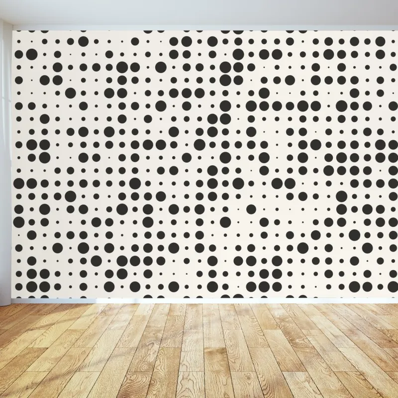 Wall mural minimalist halftone dot pattern