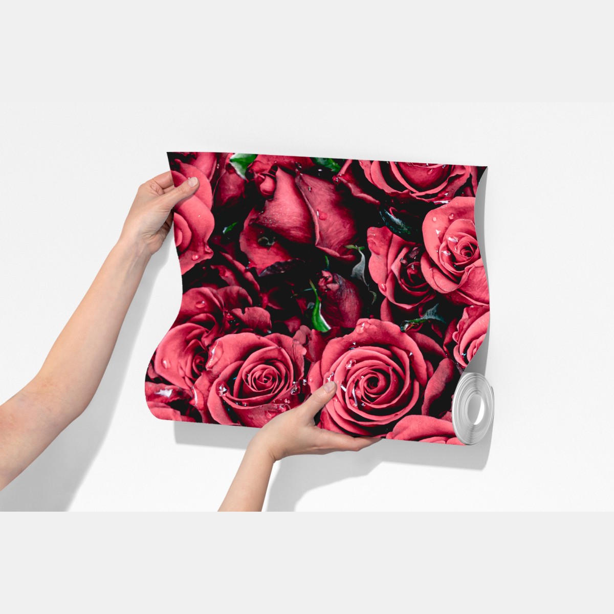 Fototapeta gęste czerwone róże dekoracja ścienna – Wallissimo® Fototapeta gęste czerwone róże dekoracja ścienna – Wallissimo®