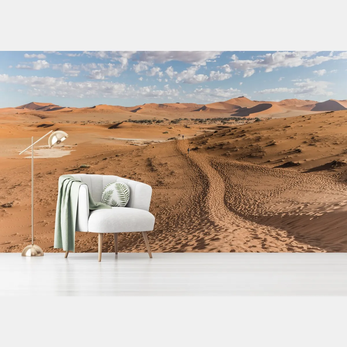 Fototapeta bezgraniczne wydmy pustyni pod błękitnym niebem – Wallissimo® Fototapeta bezgraniczne wydmy pustyni pod błękitnym niebem – Wallissimo®