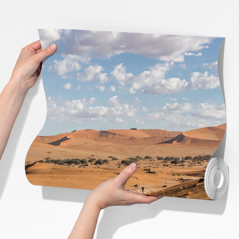 Fototapeta bezgraniczne wydmy pustyni pod błękitnym niebem – Wallissimo® Fototapeta bezgraniczne wydmy pustyni pod błękitnym niebem – Wallissimo®