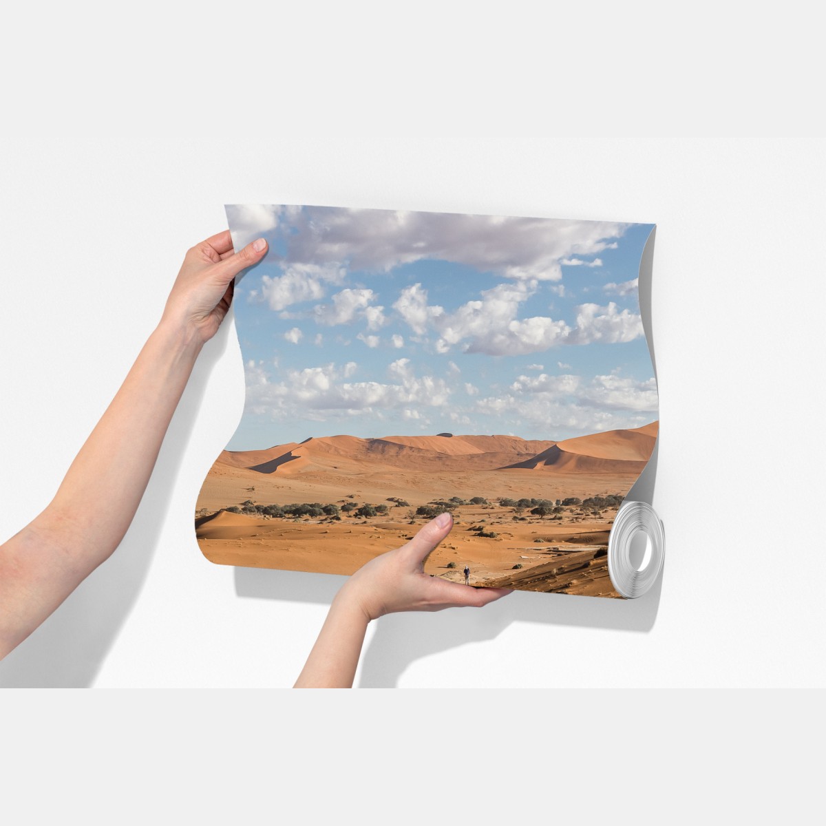 Fototapeta bezgraniczne wydmy pustyni pod błękitnym niebem – Wallissimo® Fototapeta bezgraniczne wydmy pustyni pod błękitnym niebem – Wallissimo®