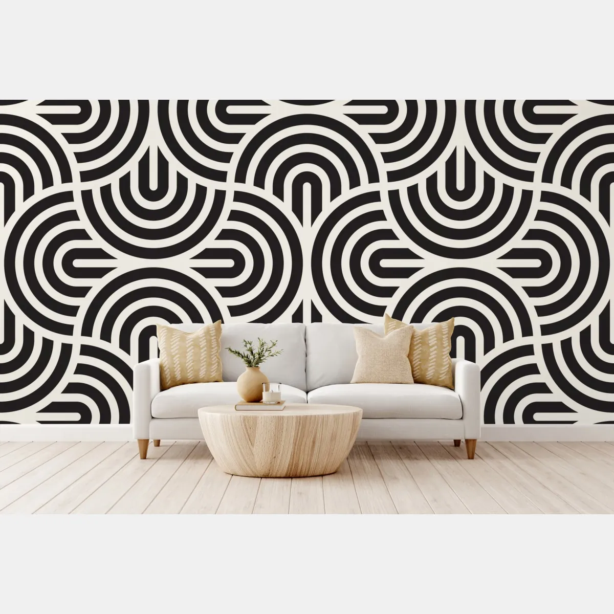 Fototapeta czarno-biały geometryczny wzór – Wallissimo® Fototapeta czarno-biały geometryczny wzór – Wallissimo®