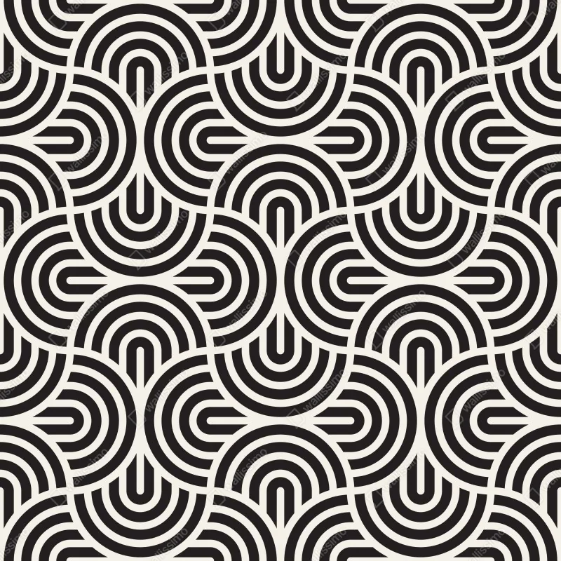 Fototapeta czarno-biały geometryczny wzór – Wallissimo® Fototapeta czarno-biały geometryczny wzór – Wallissimo®