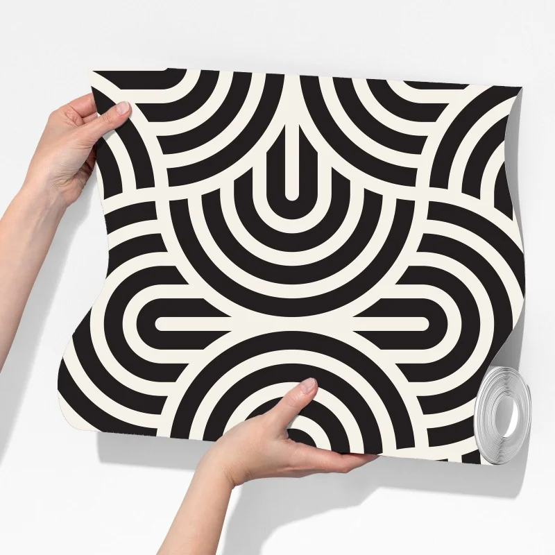 Fototapeta czarno-biały geometryczny wzór – Wallissimo® Fototapeta czarno-biały geometryczny wzór – Wallissimo®