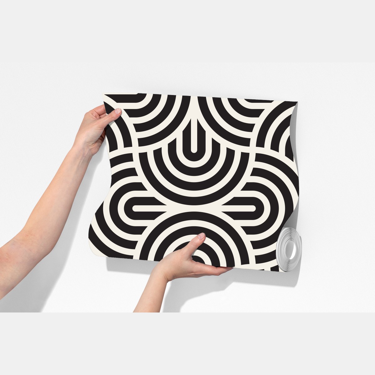 Fototapeta czarno-biały geometryczny wzór – Wallissimo® Fototapeta czarno-biały geometryczny wzór – Wallissimo®