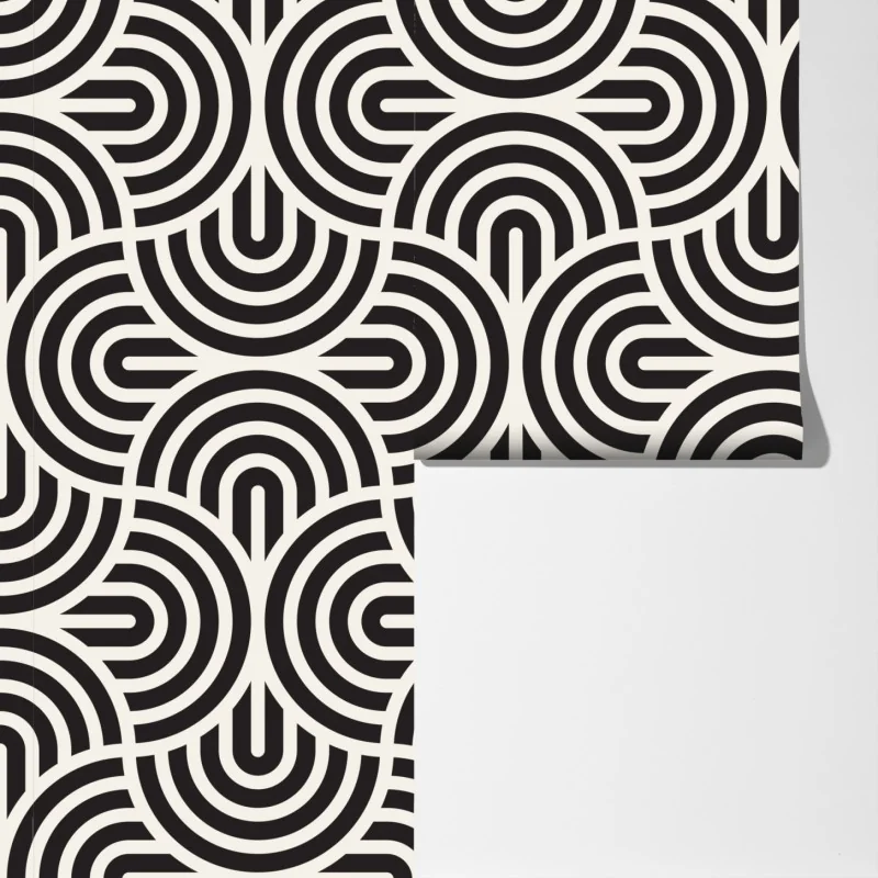 Fototapeta czarno-biały geometryczny wzór – Wallissimo® Fototapeta czarno-biały geometryczny wzór – Wallissimo®