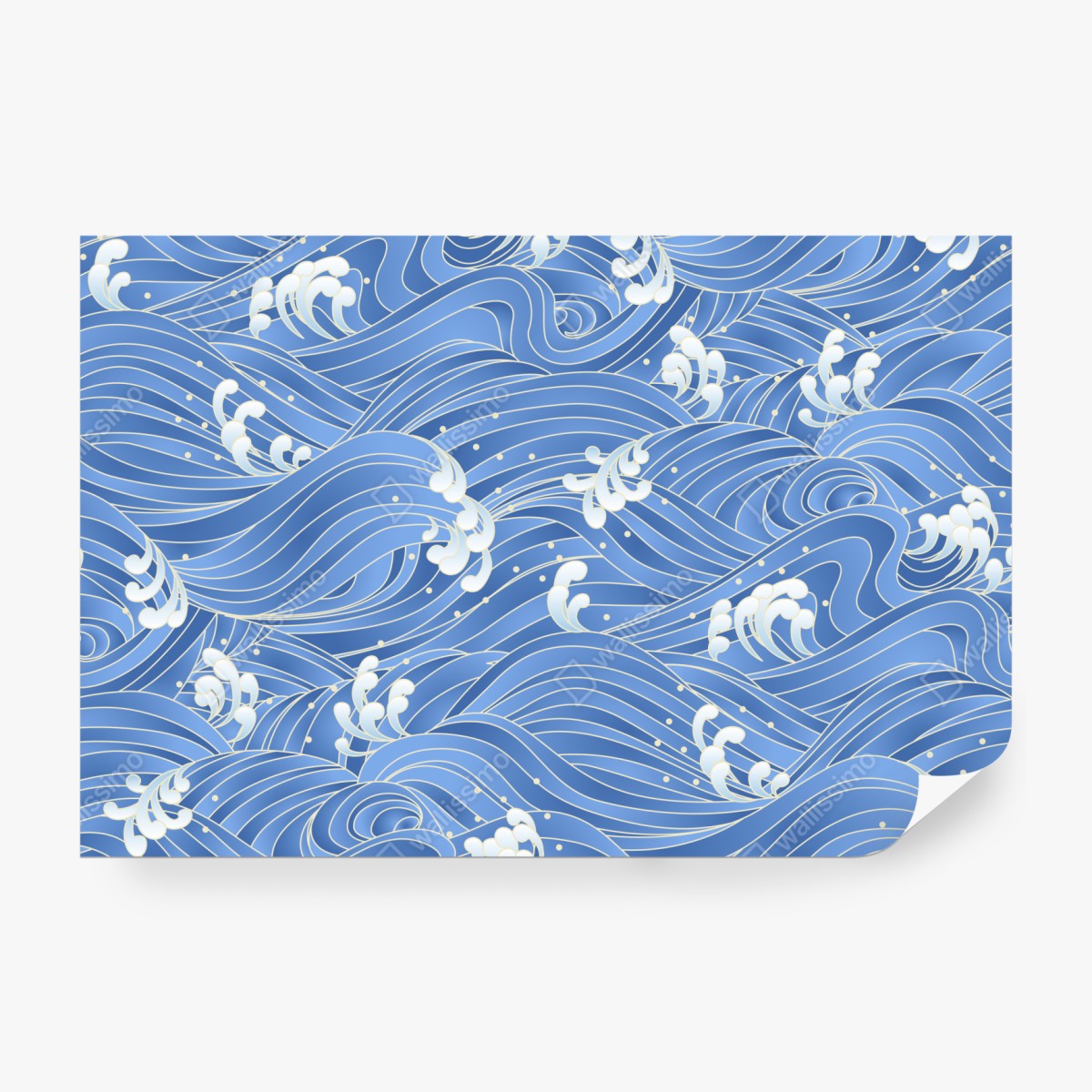Fototapeta stylizowany Japoński wzór fal – Wallissimo® Fototapeta stylizowany Japoński wzór fal – Wallissimo®