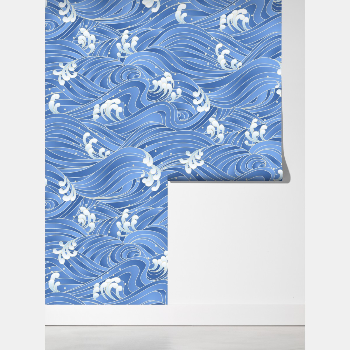 Fototapeta stylizowany Japoński wzór fal – Wallissimo® Fototapeta stylizowany Japoński wzór fal – Wallissimo®