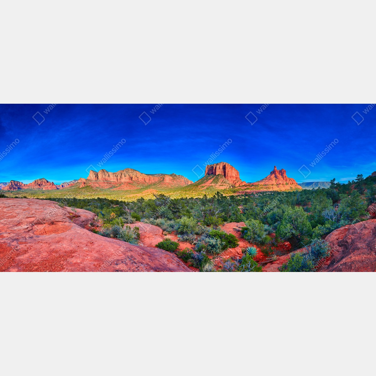 Fototapeta panoramiczny widok na Bell Rock i Courthouse Butte, Sedona – Wallissimo® Fototapeta panoramiczny widok na Bell Rock i Courthouse Butte, Sedona – Wallissimo®