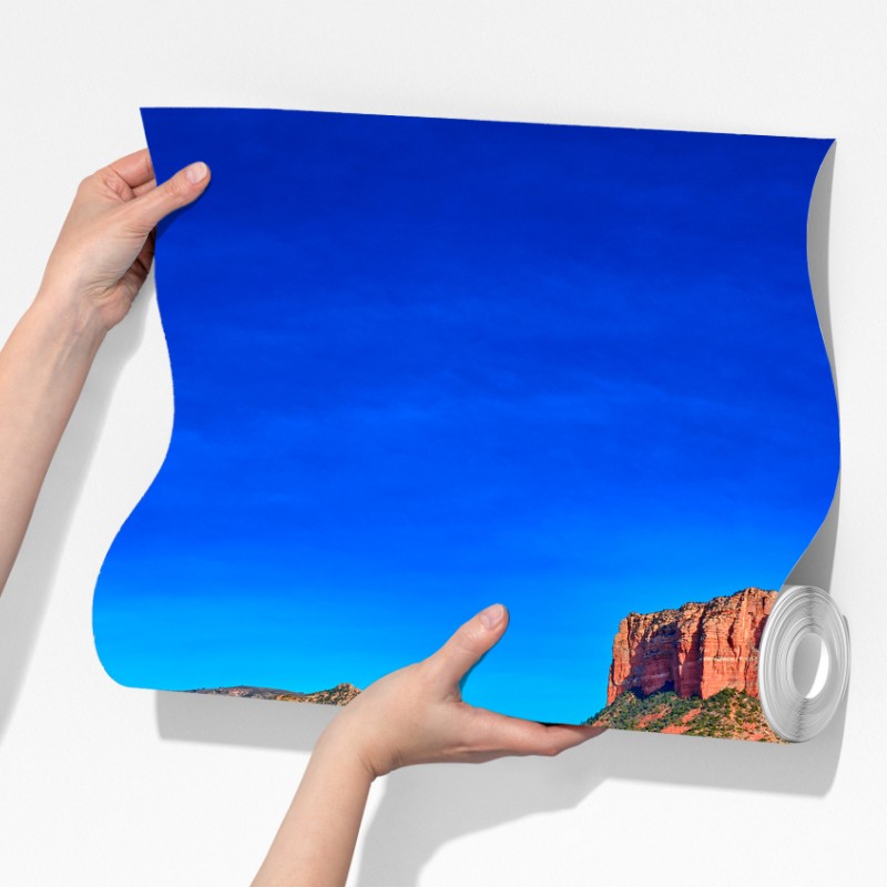 Fototapeta panoramiczny widok na Bell Rock i Courthouse Butte, Sedona – Wallissimo® Fototapeta panoramiczny widok na Bell Rock i Courthouse Butte, Sedona – Wallissimo®