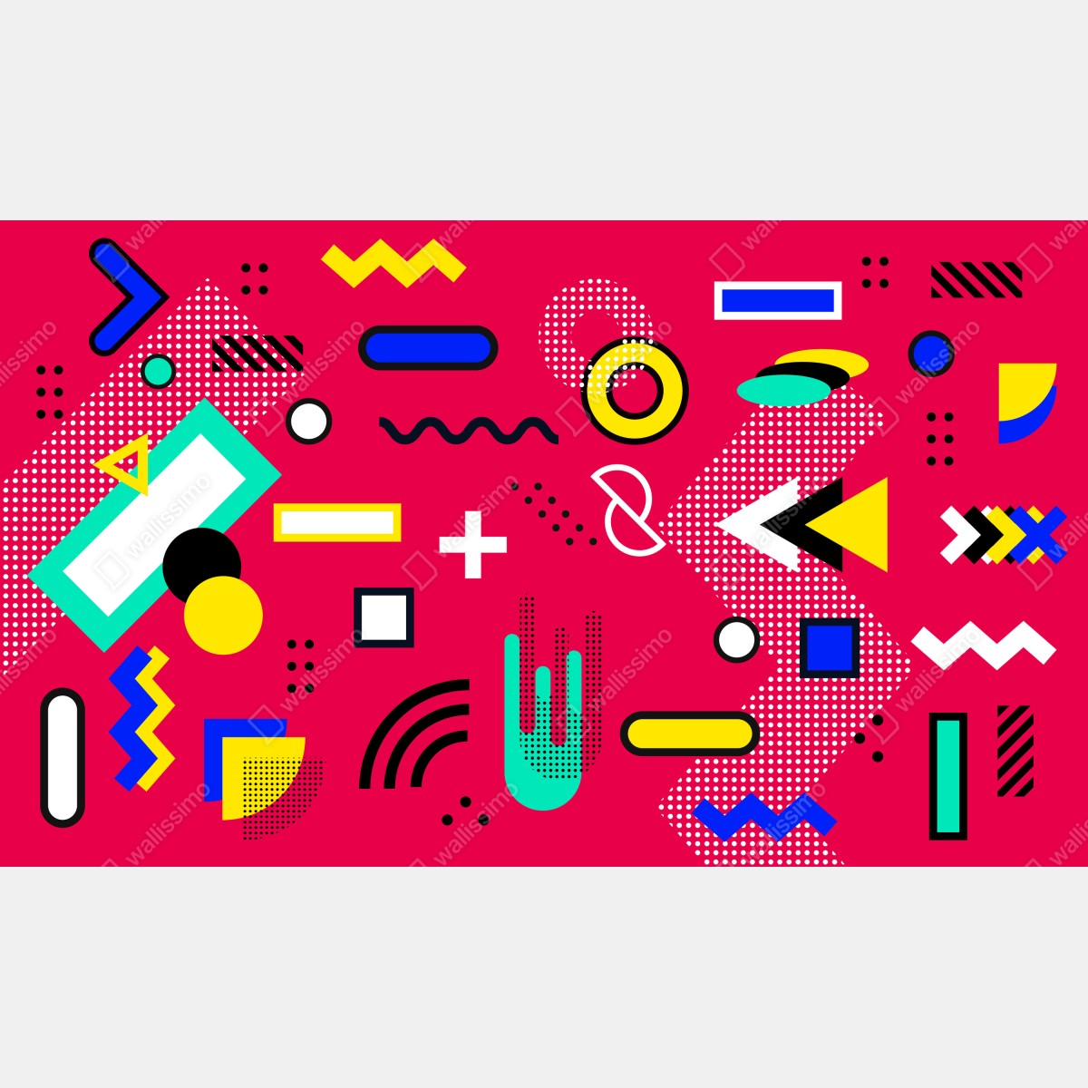 Fototapeta żywy geometryczny wzór pop – Wallissimo® Fototapeta żywy geometryczny wzór pop – Wallissimo®