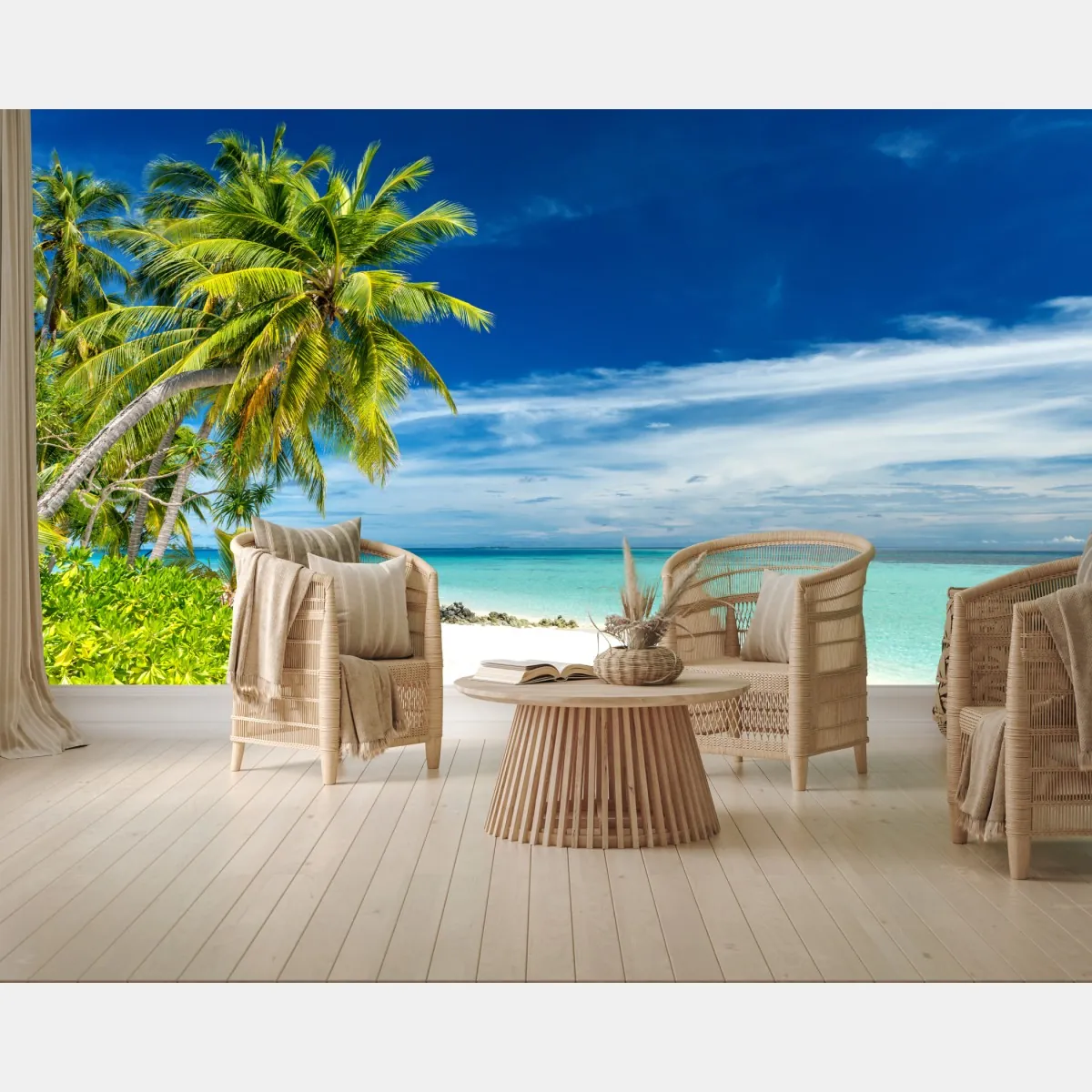 Fototapeta tropikalna turkusowa plaża – Wallissimo® Fototapeta tropikalna turkusowa plaża – Wallissimo®