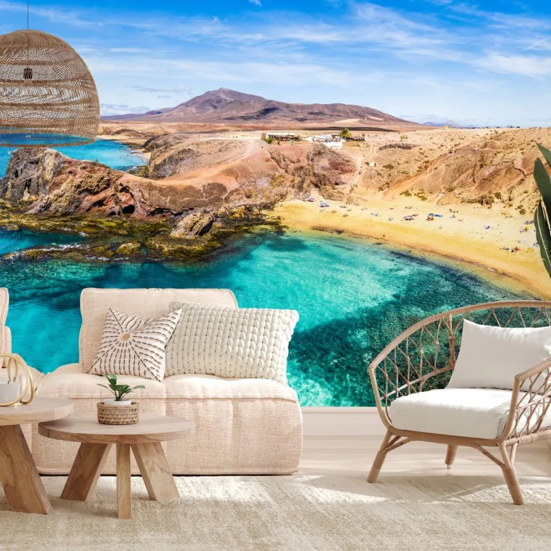 Fototapeta turkusowa zatoka na plaży Papagayo – Wallissimo® Fototapeta turkusowa zatoka na plaży Papagayo – Wallissimo®