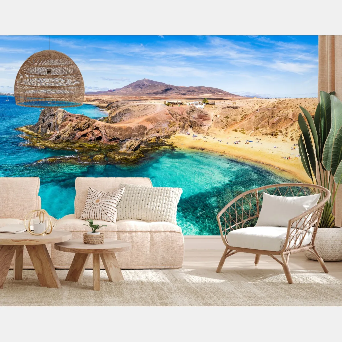 Fototapeta turkusowa zatoka na plaży Papagayo – Wallissimo® Fototapeta turkusowa zatoka na plaży Papagayo – Wallissimo®