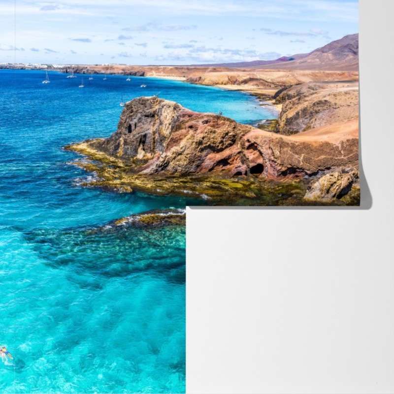 Fototapeta turkusowa zatoka na plaży Papagayo – Wallissimo® Fototapeta turkusowa zatoka na plaży Papagayo – Wallissimo®