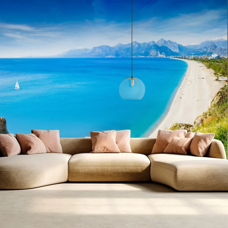 Wall mural panoramic Konyaalti beach, Antalya