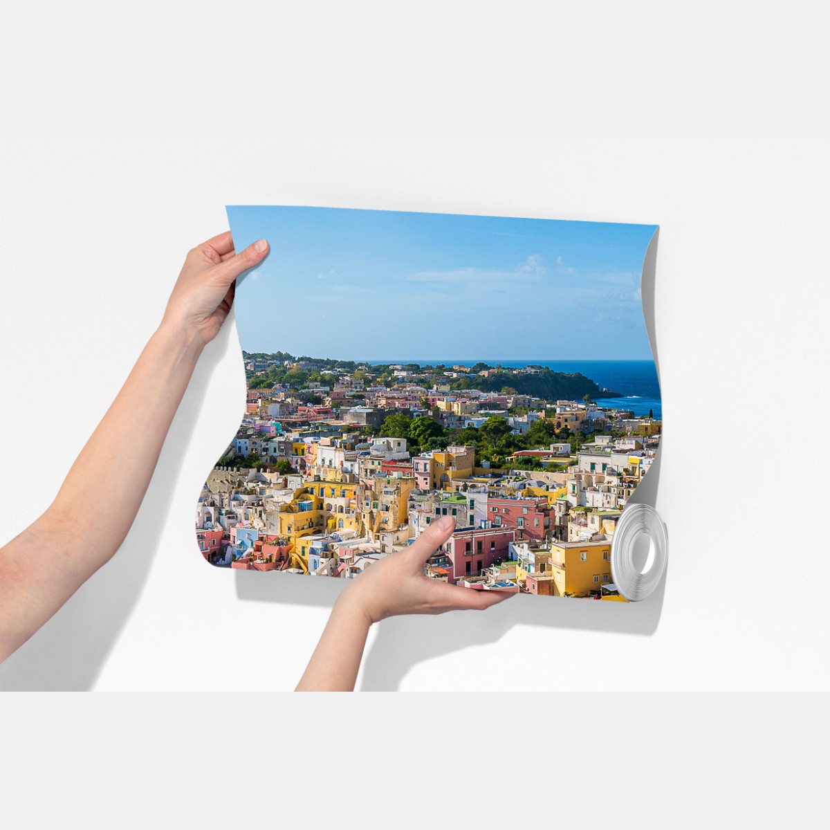 Fototapeta kolorowa panorama portowa Morza Śródziemnego – Wallissimo® Fototapeta kolorowa panorama portowa Morza Śródziemnego – Wallissimo®