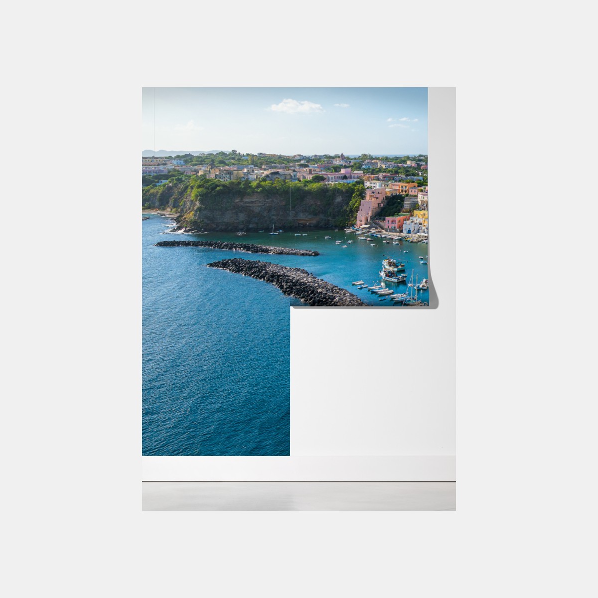 Fototapeta kolorowa panorama portowa Morza Śródziemnego – Wallissimo® Fototapeta kolorowa panorama portowa Morza Śródziemnego – Wallissimo®