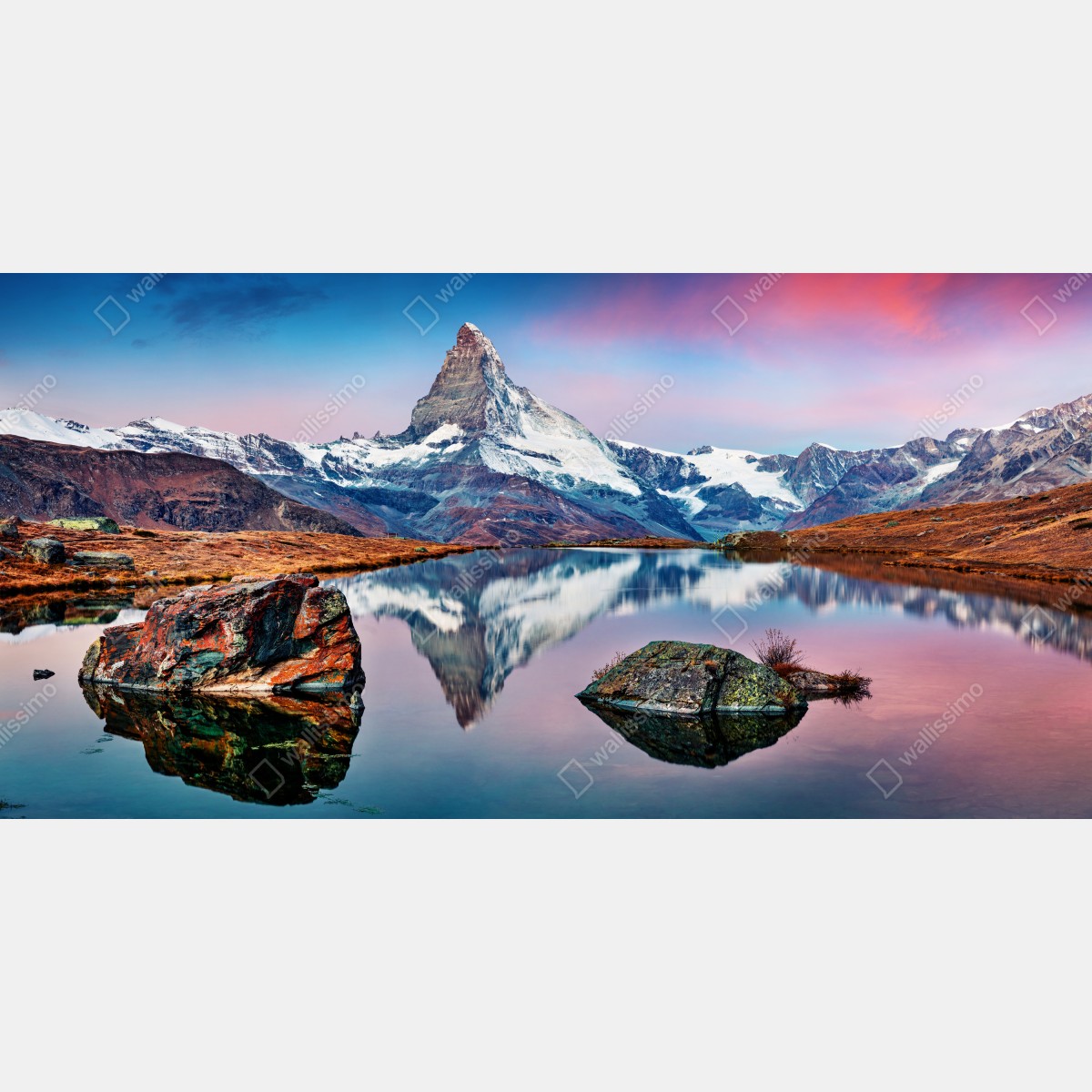 Fototapeta odbicie Matterhorn o świcie – Wallissimo® Fototapeta odbicie Matterhorn o świcie – Wallissimo®