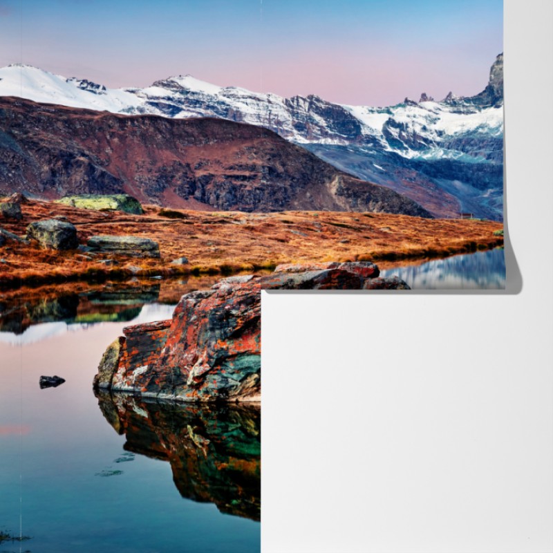 Fototapeta odbicie Matterhorn o świcie – Wallissimo® Fototapeta odbicie Matterhorn o świcie – Wallissimo®