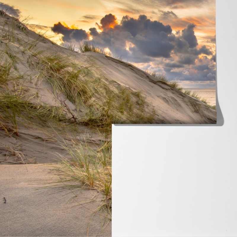 Fototapeta zachód słońca nad wydmami – Wallissimo® Fototapeta zachód słońca nad wydmami – Wallissimo®