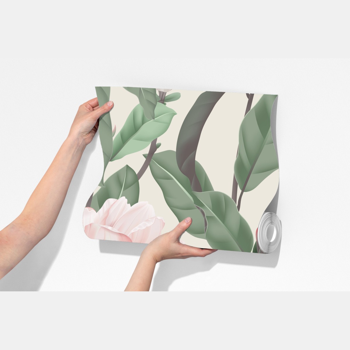 Fototapeta pastelowy wzór z magnolią – Wallissimo® Fototapeta pastelowy wzór z magnolią – Wallissimo®