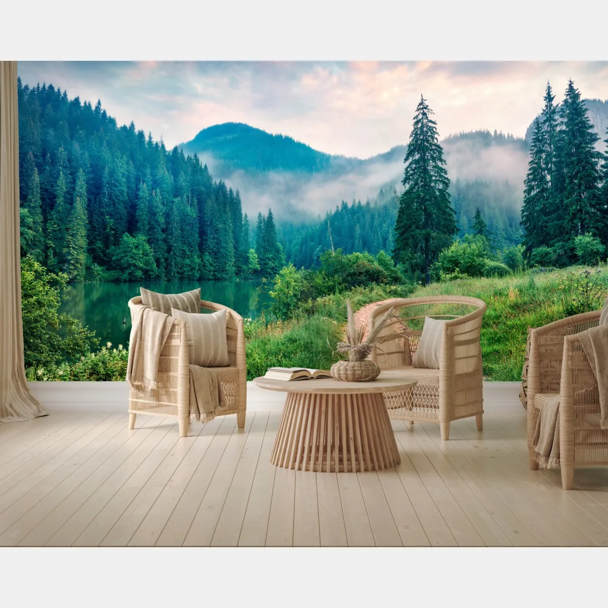 Fototapeta mglisty poranek nad Lacu Roșu – Wallissimo® Fototapeta mglisty poranek nad Lacu Roșu – Wallissimo®