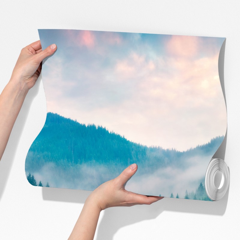 Fototapeta mglisty poranek nad Lacu Roșu – Wallissimo® Fototapeta mglisty poranek nad Lacu Roșu – Wallissimo®