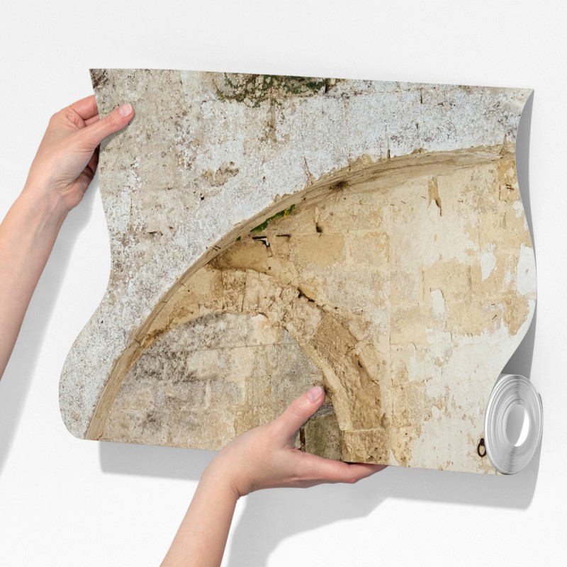 Fototapeta śródziemnomorski kamienny dziedziniec z łukiem – Wallissimo® Fototapeta śródziemnomorski kamienny dziedziniec z łukiem – Wallissimo®