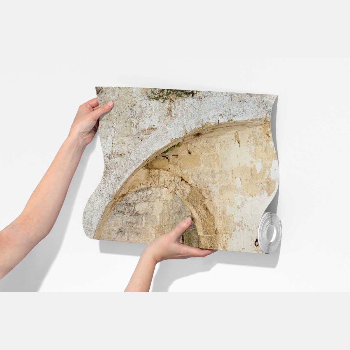 Fototapeta śródziemnomorski kamienny dziedziniec z łukiem – Wallissimo® Fototapeta śródziemnomorski kamienny dziedziniec z łukiem – Wallissimo®