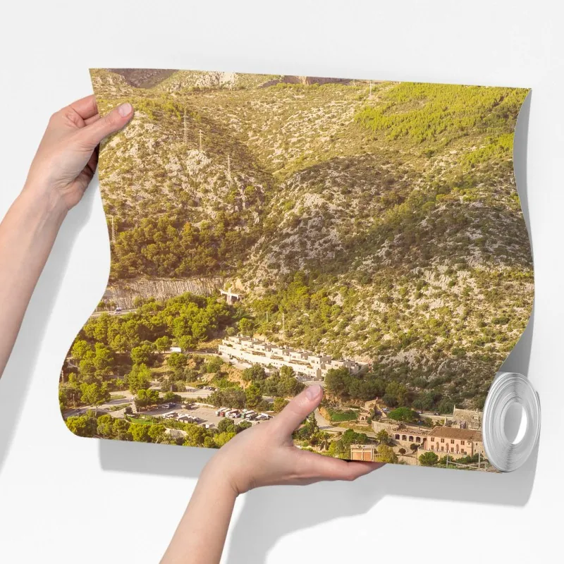 Fototapeta turkusowy nadmorski pejzaż z lotu ptaka – Wallissimo® Fototapeta turkusowy nadmorski pejzaż z lotu ptaka – Wallissimo®