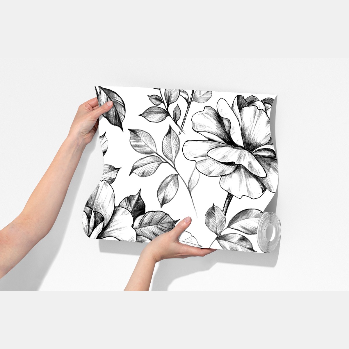 Fototapeta ręcznie rysowany wzór róż – Wallissimo® Fototapeta ręcznie rysowany wzór róż – Wallissimo®