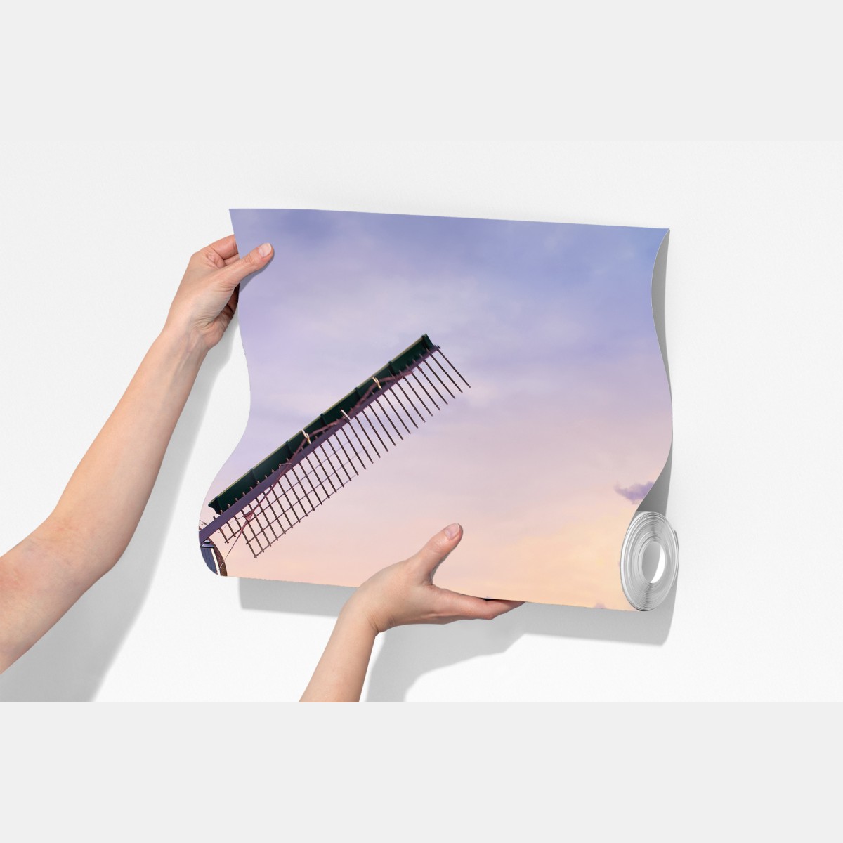 Fototapeta historyczny wiatrak na złotych polach – Wallissimo® Fototapeta historyczny wiatrak na złotych polach – Wallissimo®