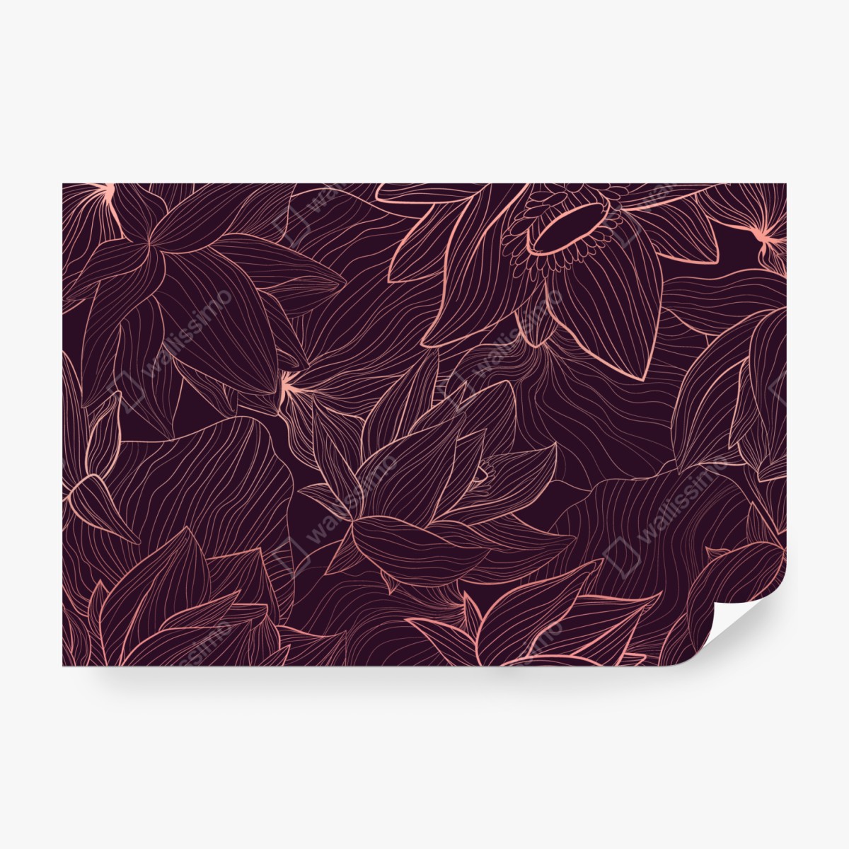 Fototapeta elegancki różowy wzór kwiatowy – Wallissimo® Fototapeta elegancki różowy wzór kwiatowy – Wallissimo®