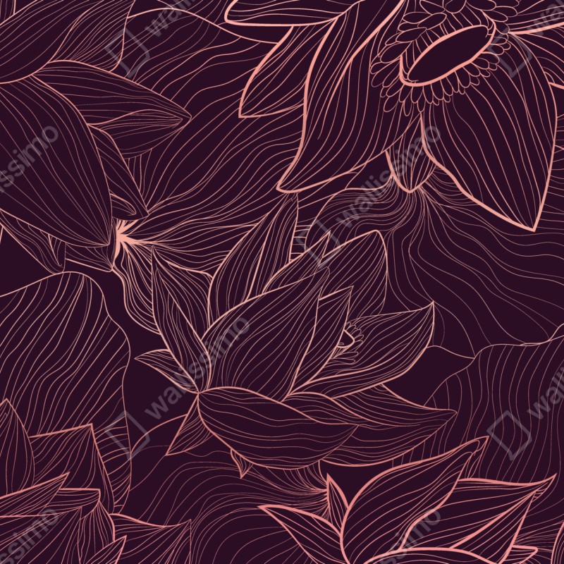 Fototapeta elegancki różowy wzór kwiatowy – Wallissimo® Fototapeta elegancki różowy wzór kwiatowy – Wallissimo®