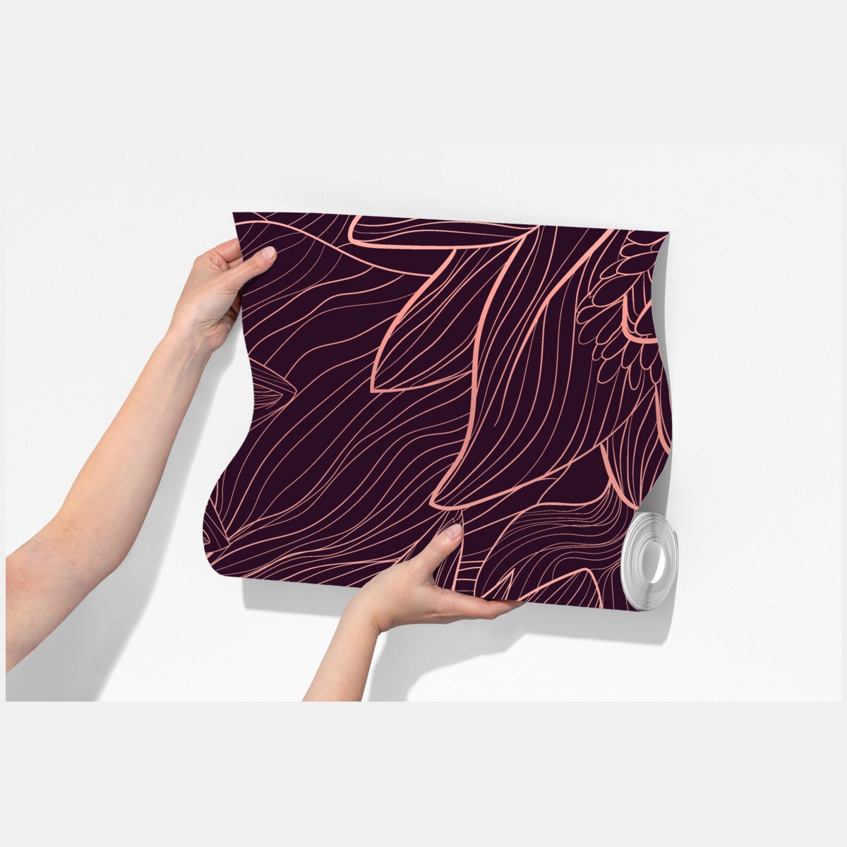 Fototapeta elegancki różowy wzór kwiatowy – Wallissimo® Fototapeta elegancki różowy wzór kwiatowy – Wallissimo®