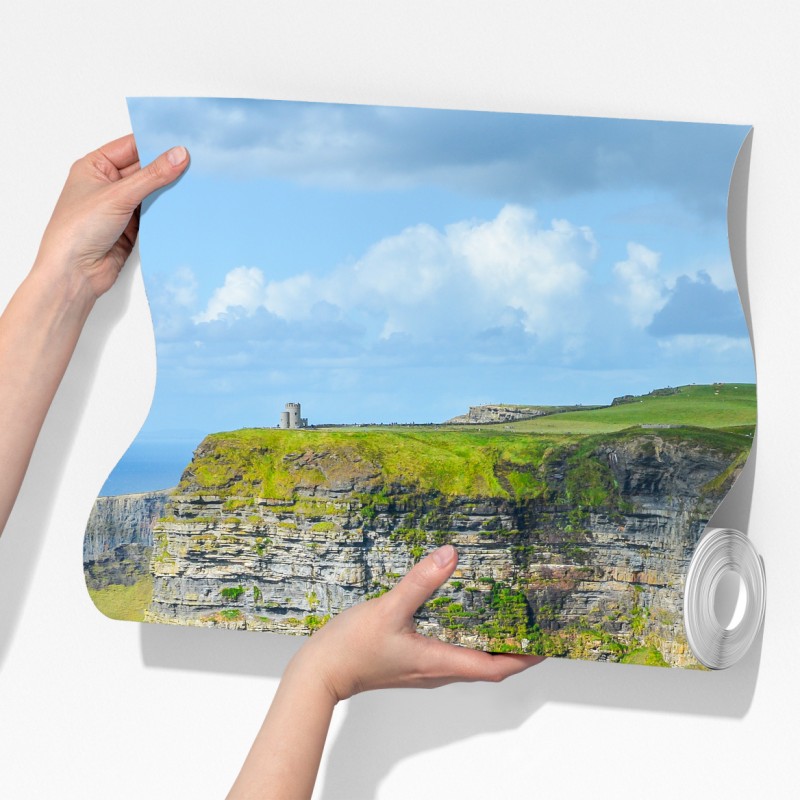 Fototapeta dramatyczne klify nadmorskie i widok na ocean – Wallissimo® Fototapeta dramatyczne klify nadmorskie i widok na ocean – Wallissimo®