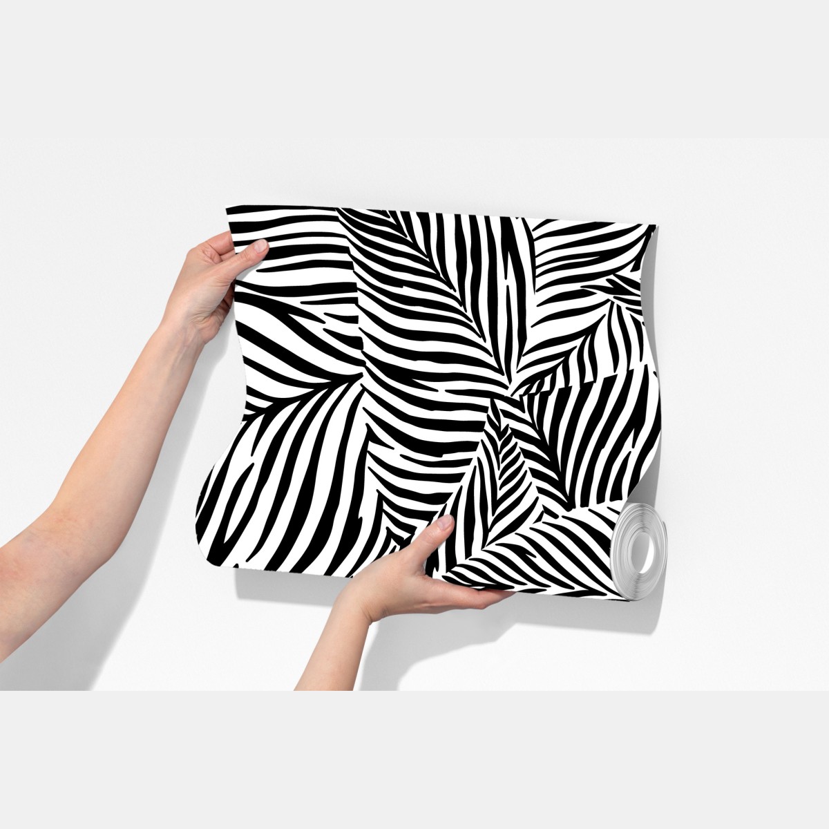 Fototapeta monochromatyczny wzór tropikalnych liści – Wallissimo® Fototapeta monochromatyczny wzór tropikalnych liści – Wallissimo®