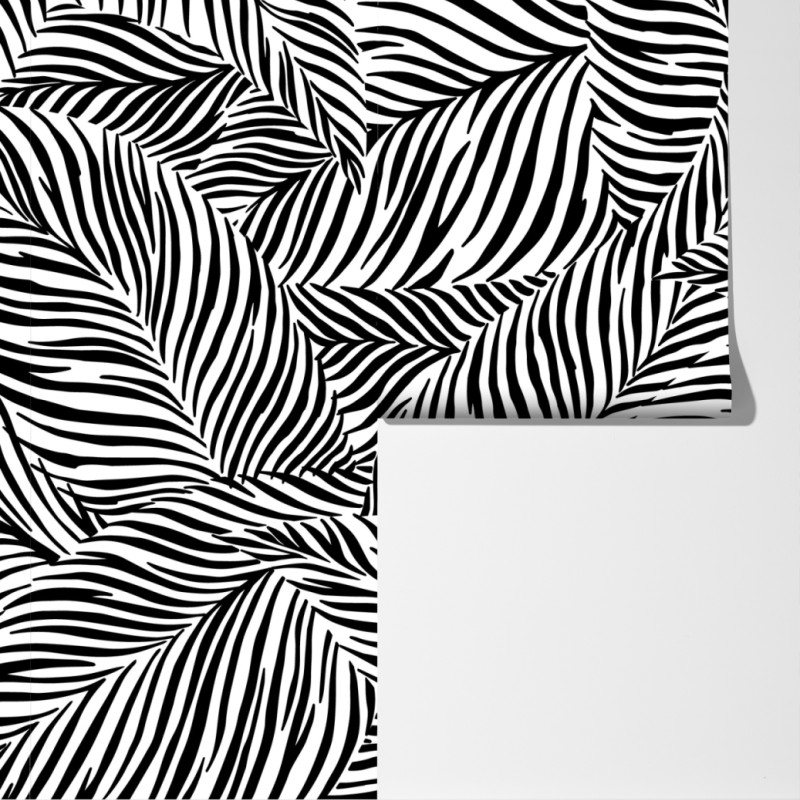 Fototapeta monochromatyczny wzór tropikalnych liści – Wallissimo® Fototapeta monochromatyczny wzór tropikalnych liści – Wallissimo®