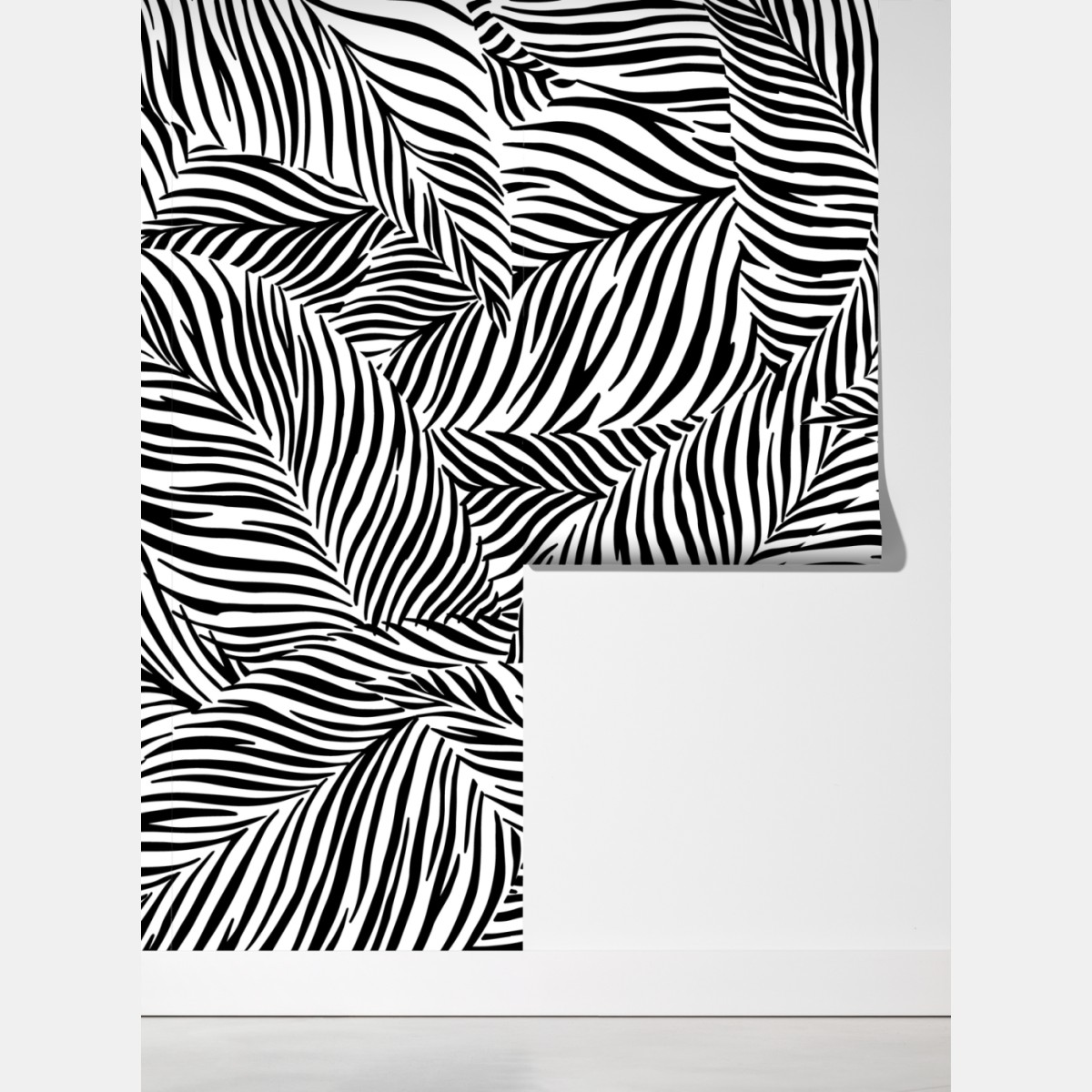 Fototapeta monochromatyczny wzór tropikalnych liści – Wallissimo® Fototapeta monochromatyczny wzór tropikalnych liści – Wallissimo®